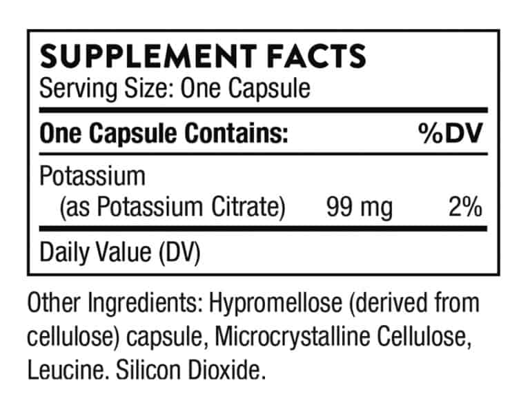 Potassium Citrate (90 capsules) Doctor's Nutrition